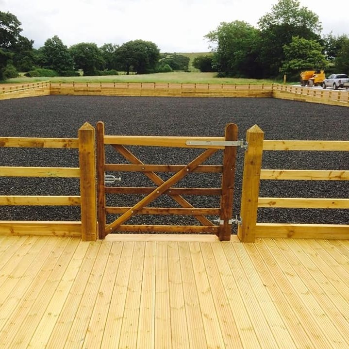 equestrian rubber chippings in arena